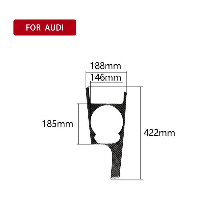 Car Carbon Fiber Gear Shift Panel Decorative Sticker for Audi TT 8n 8J MK123 TTRS 2008-2014, Left...
