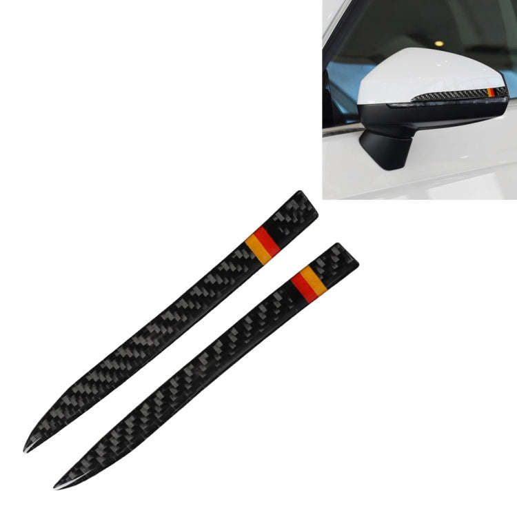 Car Carbon Fiber Rearview Mirror Anti-collision Strip for Audi A3 / S3 2014-2019, Left and Right ...