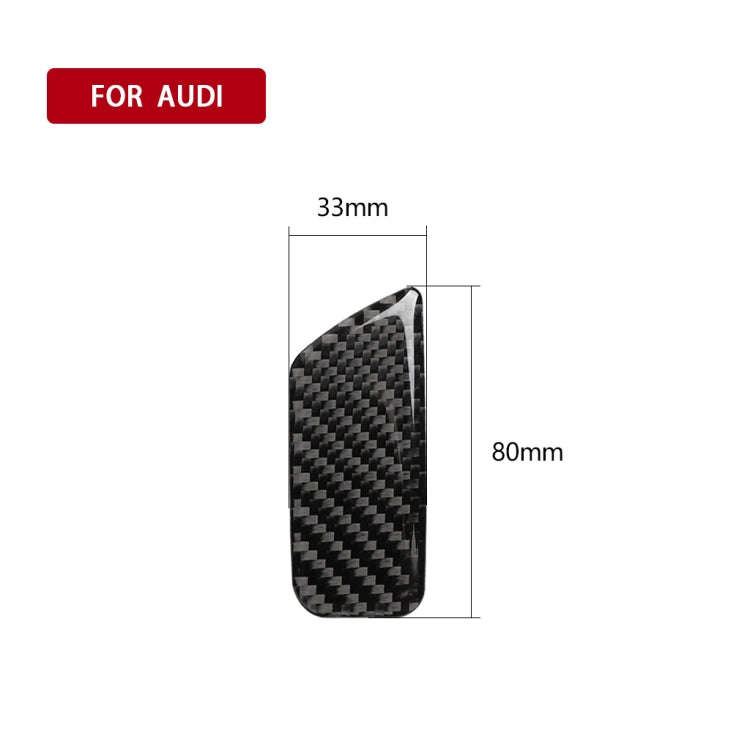 Car Carbon Fiber Passenger Seat Hand Box Switch Decorative Sticker for Audi A3 / 8V 2014-2019, Ri...