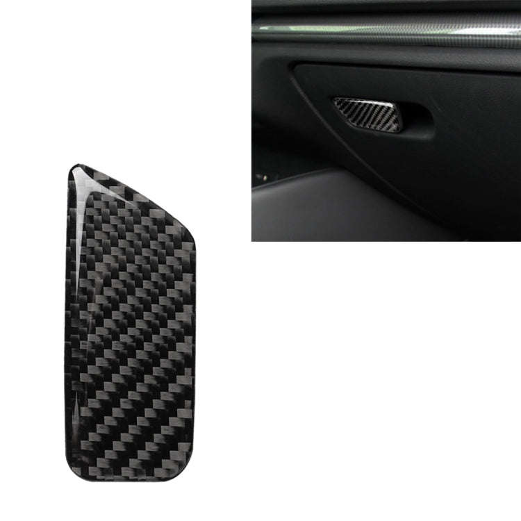 Car Carbon Fiber Passenger Seat Hand Box Switch Decorative Sticker for Audi A3 / 8V 2014-2019, Le...