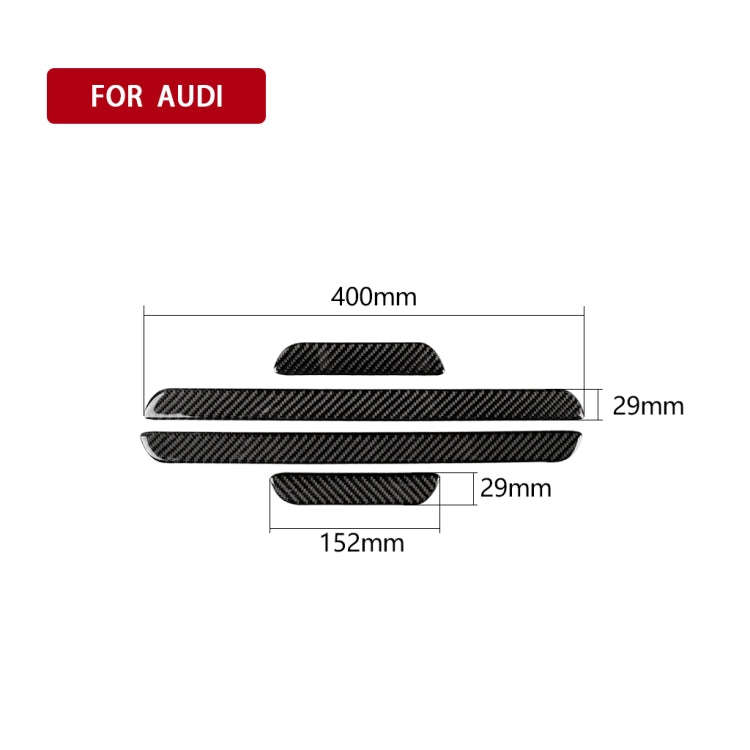 Car Carbon Fiber Threshold Decorative Sticker for Audi A3 2014-2019, Left and Right Drive Universal