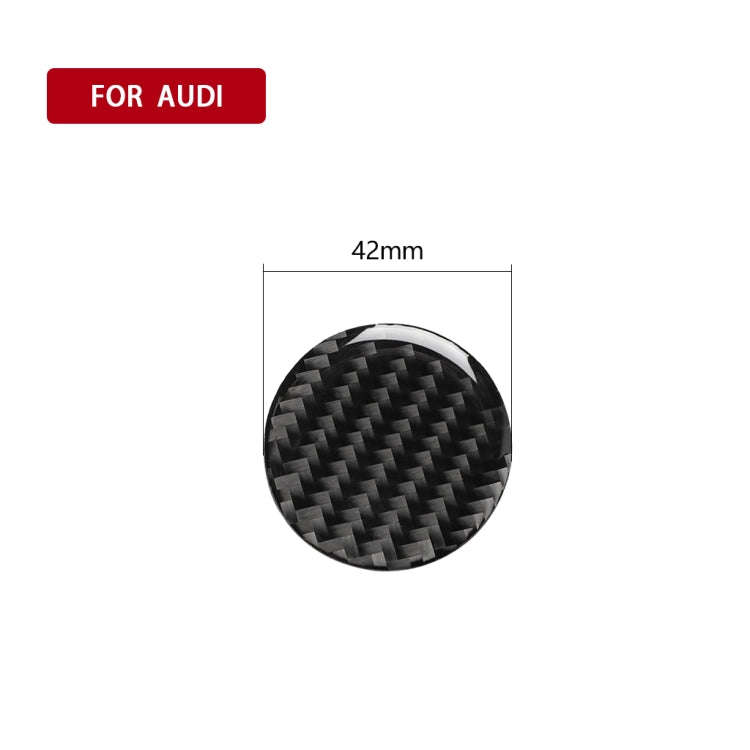 Car Carbon Fiber Central Control Knob Decorative Sticker for Audi A3 / A4L 2014-2019, Left and Ri...