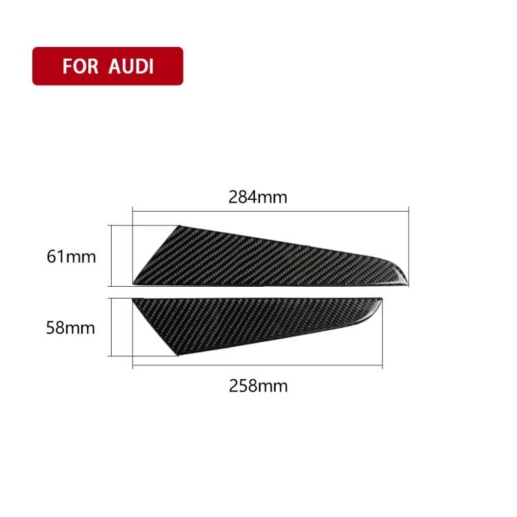 Car Carbon Fiber Gear Shift Position Side Panel Decorative Sticker for Audi A3 2014-2019, Right D...