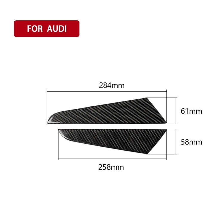 Car Carbon Fiber Gear Shift Position Side Panel Decorative Sticker for Audi A3 2014-2019, Left Drive