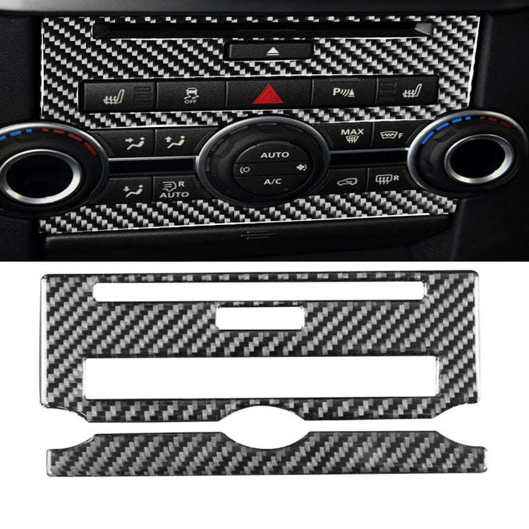 Car Carbon Fiber Central Control CD Panel Decorative Sticker for Land Rover Discovery 4 2010-2016...