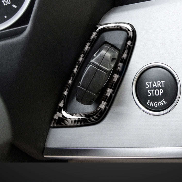 Car Carbon Fiber Solid Color Key Hole Decorative Sticker for BMW E70 X5 / E71 X6 2009-2013, Left ...
