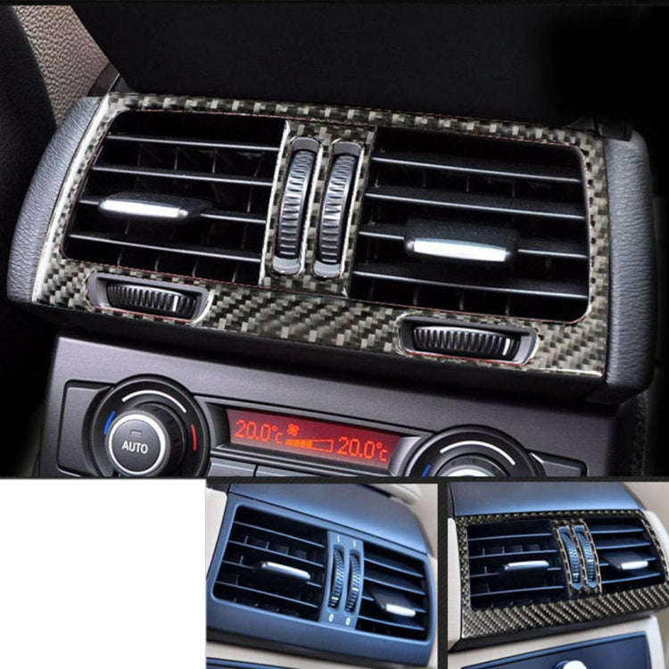 Car Carbon Fiber Solid Color Rear Air Outlet Decorative Sticker for BMW E70 X5 / E71 X6 2009-2013...