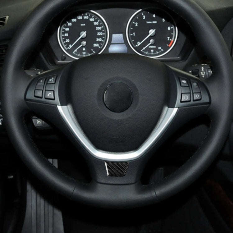 Car Carbon Fiber Solid Color Steering Wheel Decorative Sticker for BMW E70 X5 / E71 X6 2008-2013,...