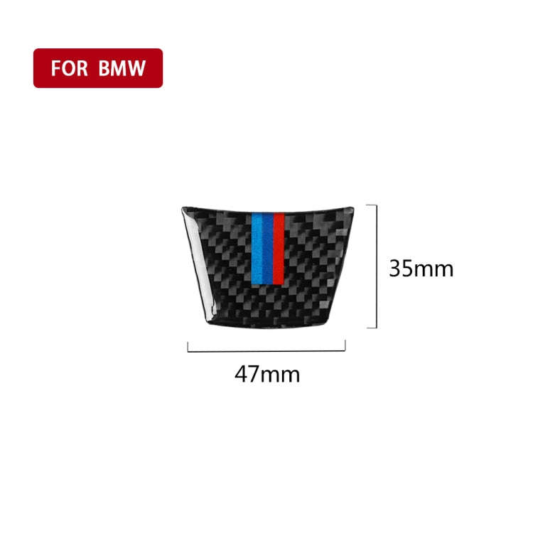 Car Carbon Fiber Tricolor Steering Wheel Decorative Sticker for BMW E70 X5 / E71 X6 2008-2013, Le...