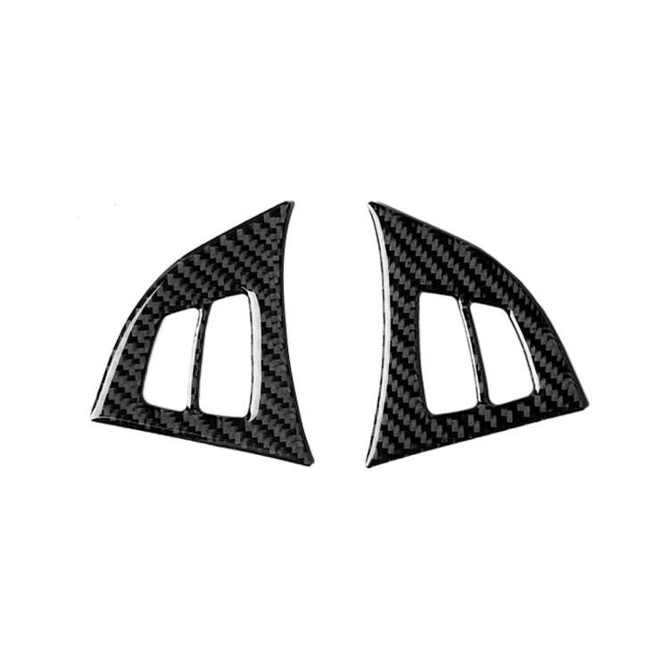 2 in 1 Car Carbon Fiber Solid Color Steering Wheel Buttons Decorative Sticker for BMW E70 X5 2008...