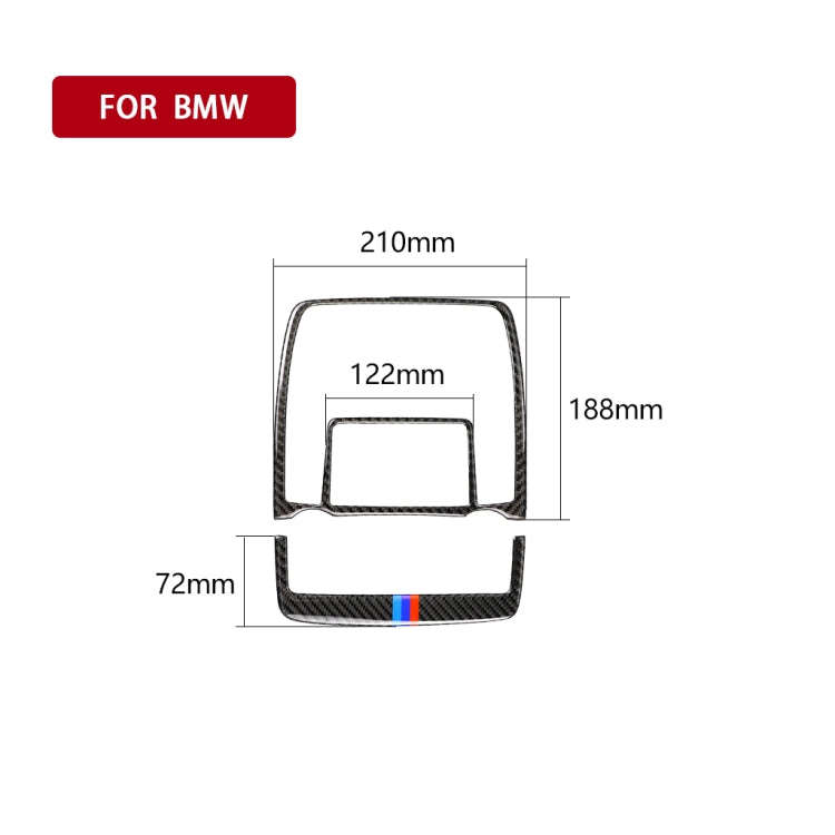 2 in 1 Car Carbon Fiber Tricolor Reading Light Decorative Sticker for BMW E70 X5 / E71 X6 2008-20...