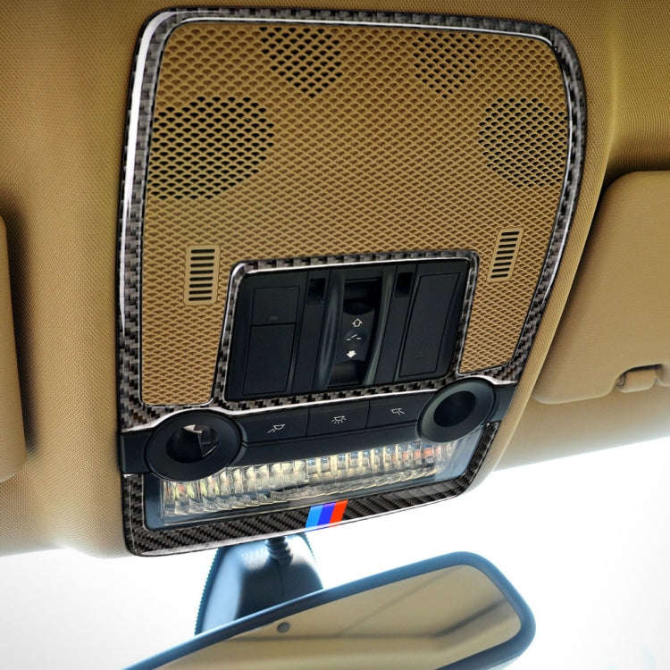 2 in 1 Car Carbon Fiber Tricolor Reading Light Decorative Sticker for BMW E70 X5 / E71 X6 2008-20...