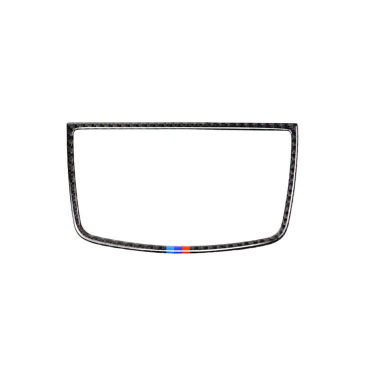 Car Carbon Fiber Tricolor Dashboard Horn Frame Decorative Sticker for BMW E70 X5 / E71 X6 2008-20...