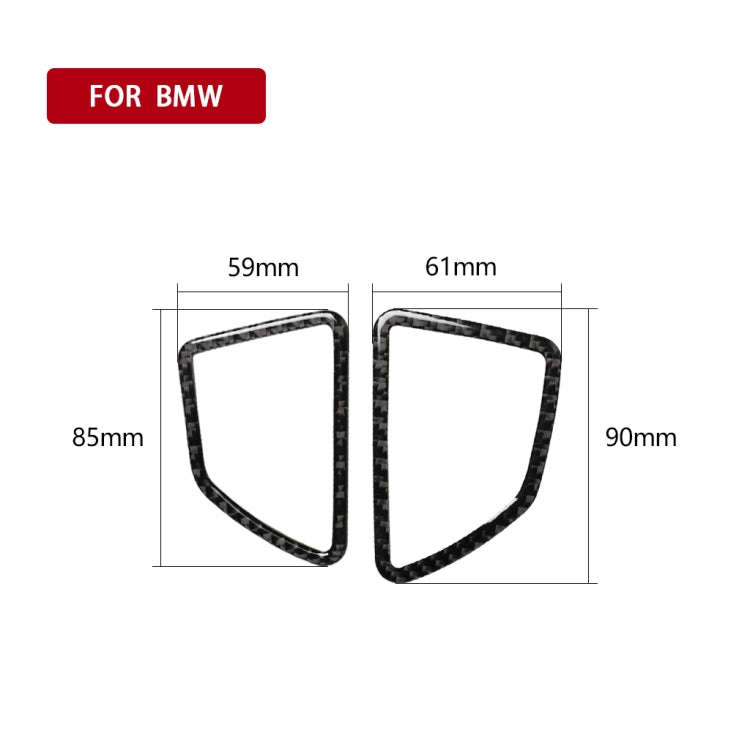 2 in 1 Car Carbon Fiber Solid Color Dashboard Air Outlet Decorative Sticker for BMW E70 X5 / E71 ...