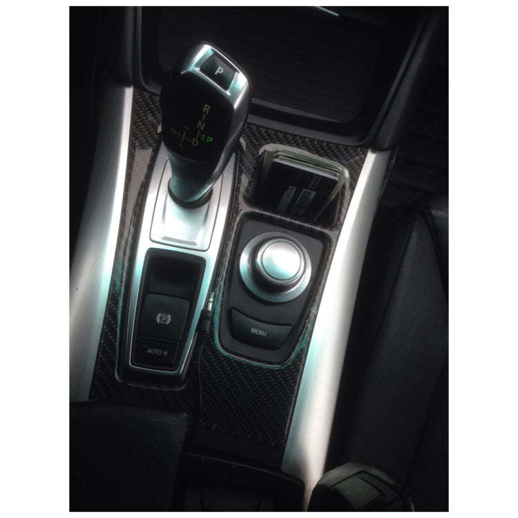 Car Carbon Fiber Solid Color Gear Panel Decorative Sticker for BMW X5 2008-2013 / X6 2009-2014, L...