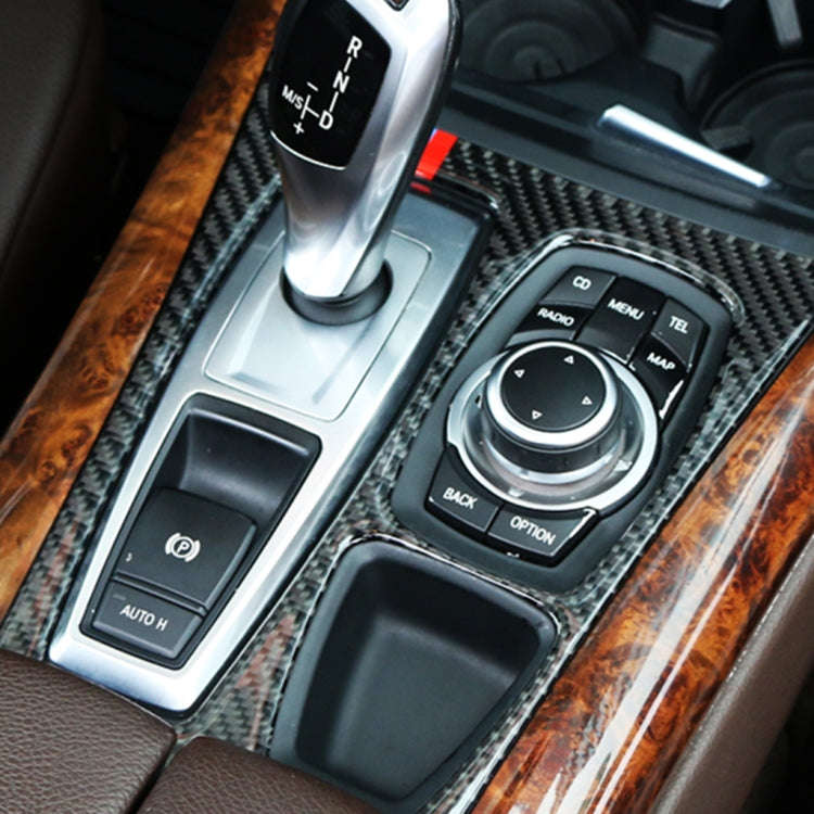 Car Carbon Fiber Tricolor Gear Panel Decorative Sticker for BMW X5 2008-2013 / X6 2009-2014, High...