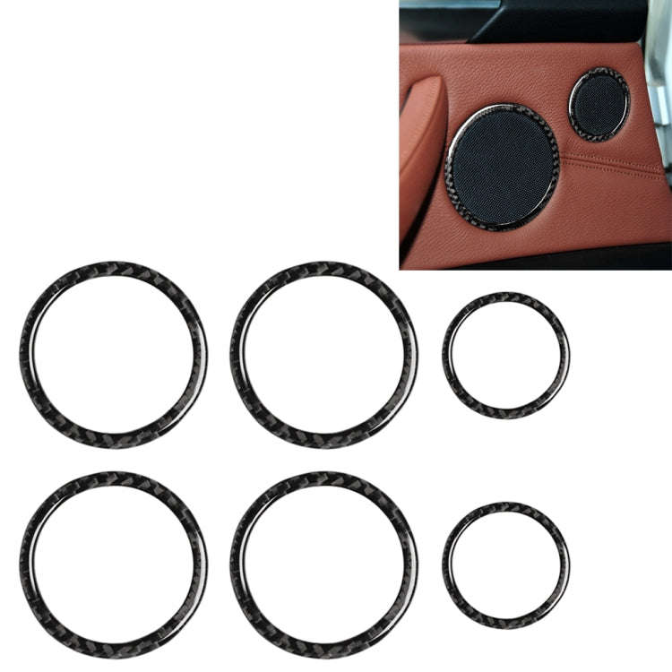 6 in 1 Car Carbon Fiber Solid Color Horn Ring Decorative Sticker for BMW 2008-2013 E70 / 2008-201...