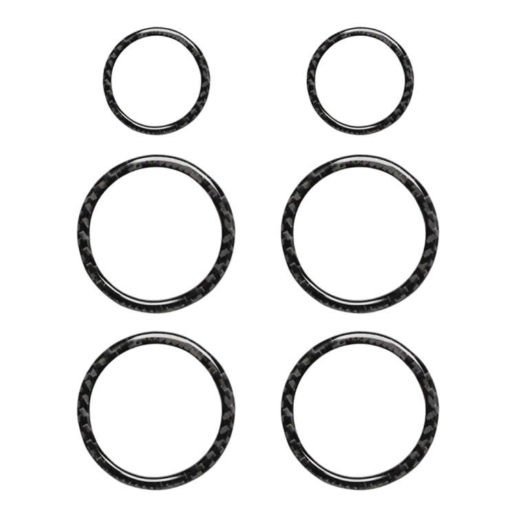 6 in 1 Car Carbon Fiber Solid Color Horn Ring Decorative Sticker for BMW 2008-2013 E70 / 2008-201...