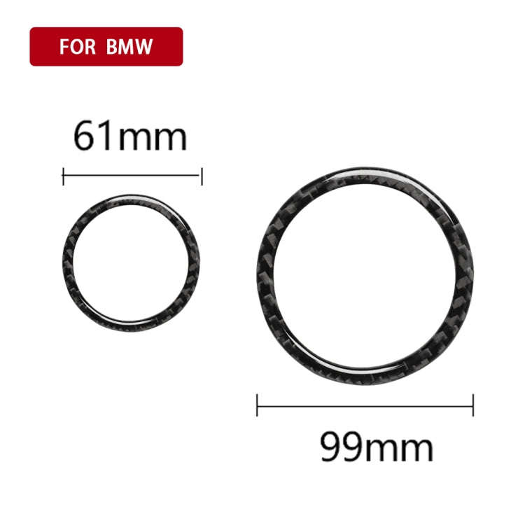 6 in 1 Car Carbon Fiber Solid Color Horn Ring Decorative Sticker for BMW 2008-2013 E70 / 2008-201...
