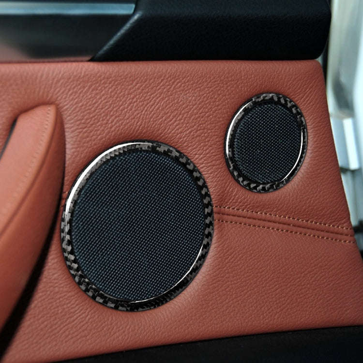 6 in 1 Car Carbon Fiber Solid Color Horn Ring Decorative Sticker for BMW 2008-2013 E70 / 2008-201...