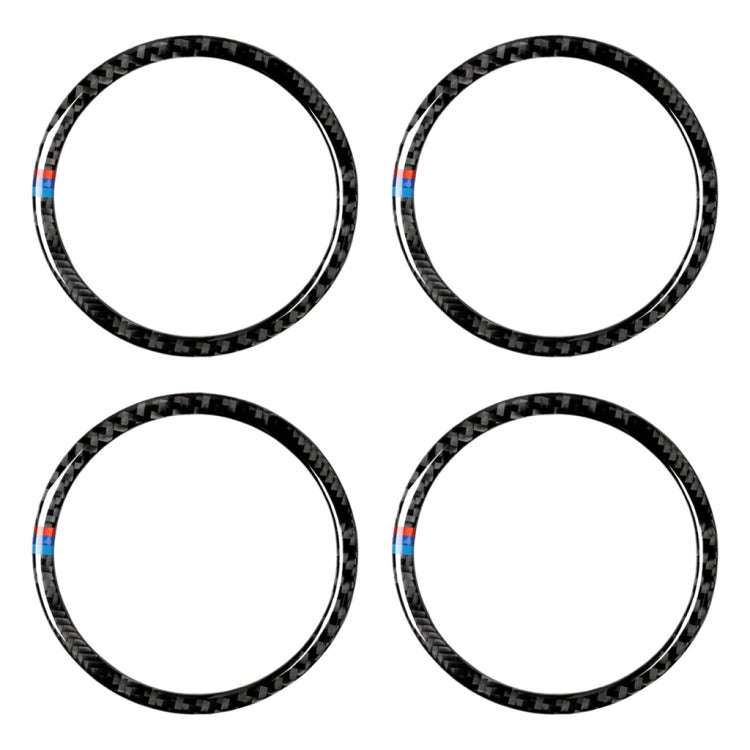 4 in 1 Car Carbon Fiber Tricolor Horn Ring Decorative Sticker for BMW 2008-2013 E70 / 2008-2014 E...