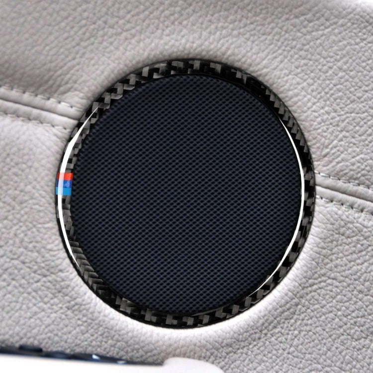 4 in 1 Car Carbon Fiber Tricolor Horn Ring Decorative Sticker for BMW 2008-2013 E70 / 2008-2014 E...