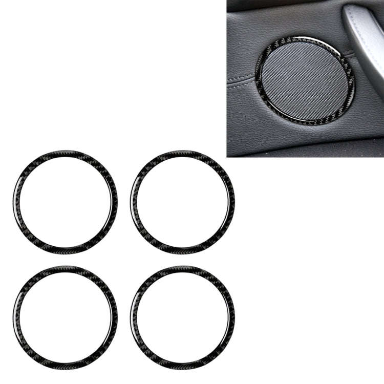 4 in 1 Car Carbon Fiber Solid Color Horn Ring Decorative Sticker for BMW 2008-2013 E70 / 2008-201...