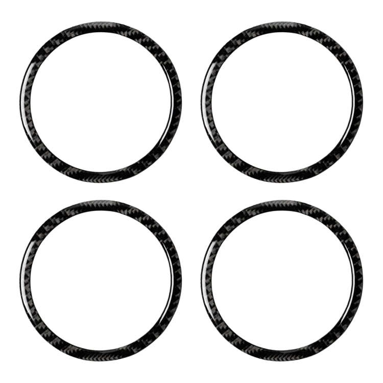 4 in 1 Car Carbon Fiber Solid Color Horn Ring Decorative Sticker for BMW 2008-2013 E70 / 2008-201...