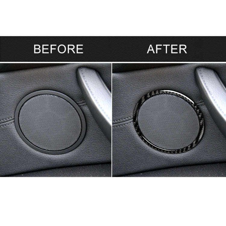 4 in 1 Car Carbon Fiber Solid Color Horn Ring Decorative Sticker for BMW 2008-2013 E70 / 2008-201...