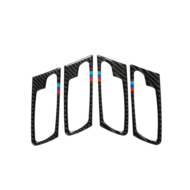 4 in 1 Car Carbon Fiber Tricolor Door Handle Decorative Sticker for BMW 2008-2014 X5 E70 / E71, L...