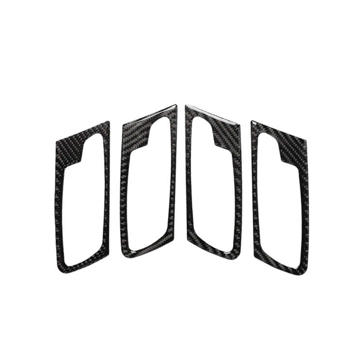 4 in 1 Car Carbon Fiber Solid Color Door Handle Decorative Sticker for BMW 2008-2014 X5 E70 / E71...