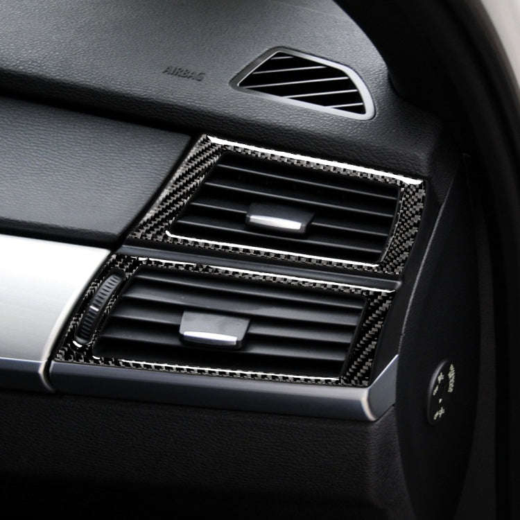 4 in 1 Car Carbon Fiber Side Air Outlet Decorative Sticker for BMW 2008-2013 X5 E70 / X6 E71, Lef...
