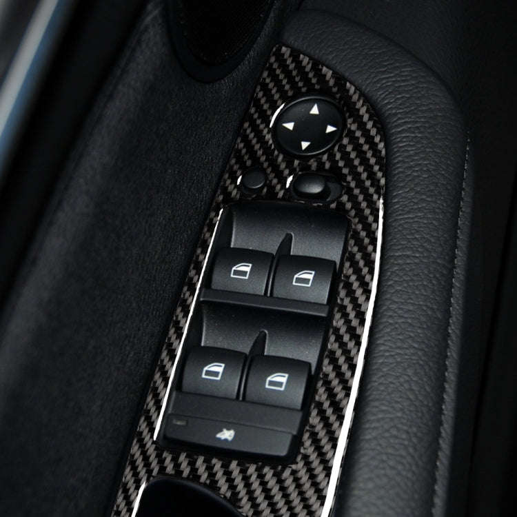 4 in 1 Car Carbon Fiber Solid Color Window Lift Switch Panel Decorative Sticker for BMW 2008-2013...