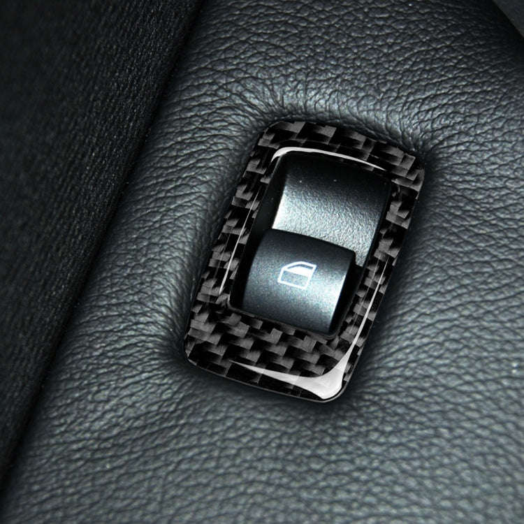 4 in 1 Car Carbon Fiber Tricolor Window Lift Switch Panel Decorative Sticker for BMW 2008-2013 X5...