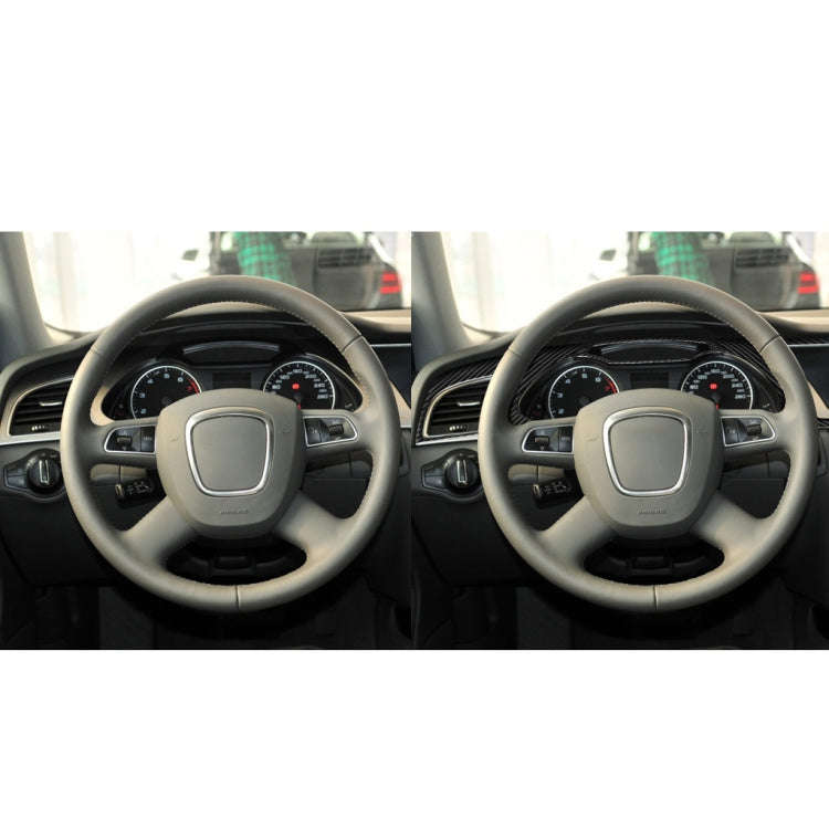Car Carbon Fiber Dashboard Frame Decorative Sticker for Audi A4 2009-2010 / A4L 2009-2012, Left D...