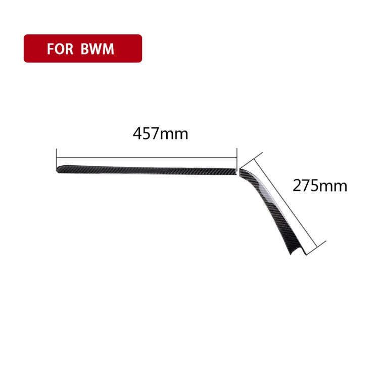 Car Carbon Fiber Front Passenger Seat Central Control Decorative Stripe for BMW 3 Series F30 / F3...