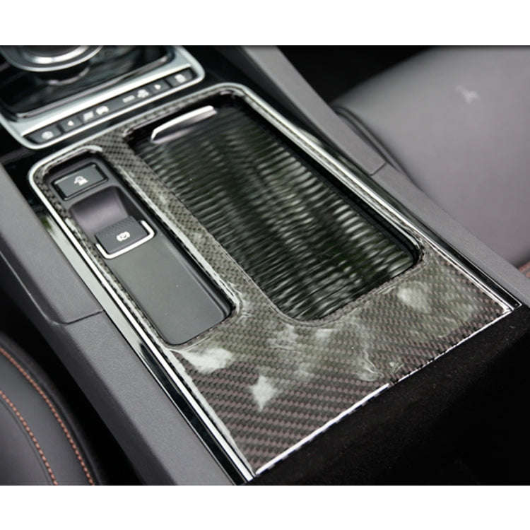 B Style Carbon Fiber Car Water Cup Decorative Sticker for Jaguar F-PACE 2016-2020