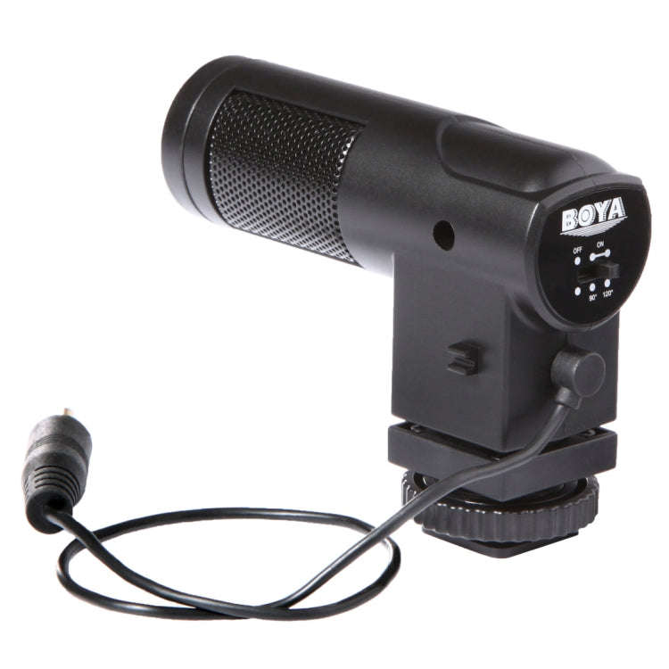 BOYA BY-V01 Stereo X/Y Condenser Microphone with Integrated Shock Mount Cold-shoe Mount & Windshi...