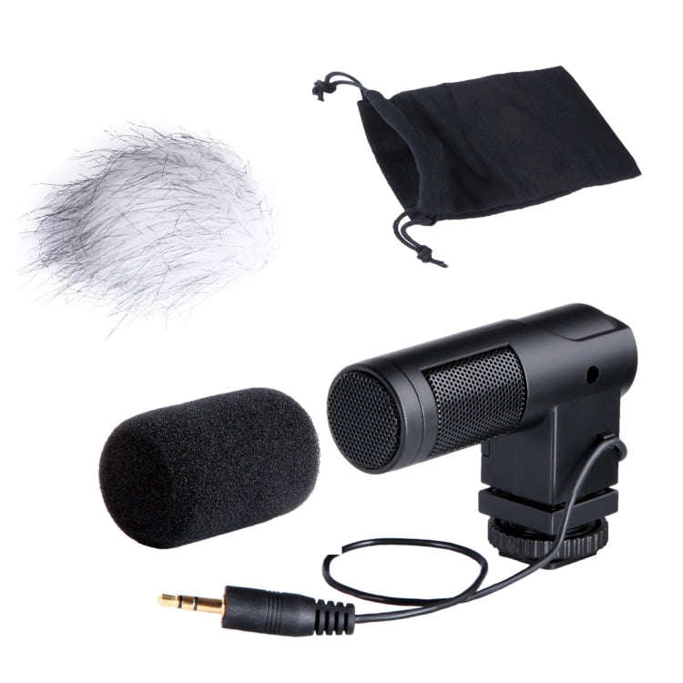 BOYA BY-V01 Stereo X/Y Condenser Microphone with Integrated Shock Mount Cold-shoe Mount & Windshi...