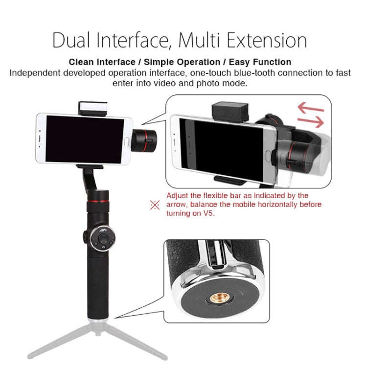 AFI V5 Smooth 3-Axis Handheld Aluminum Brushless Gimbal Stabilizer with Tripod Mount & Fill Light...