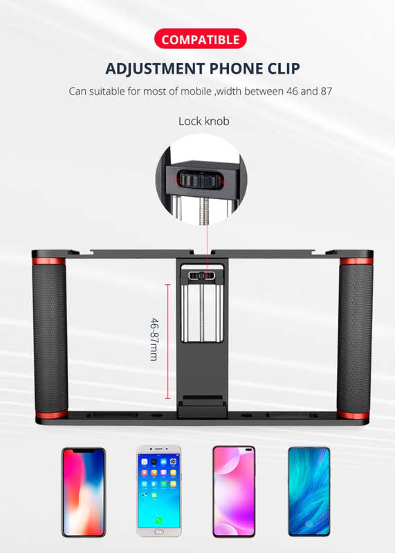 YELANGU PC05 YLG0909B Vlogging Live Broadcast Smartphone Metal Cage Video Rig Filmmaking Recordin...