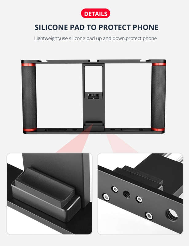 YELANGU PC05 YLG0909B Vlogging Live Broadcast Smartphone Metal Cage Video Rig Filmmaking Recordin...