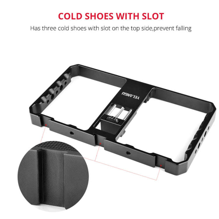 YELANGU  PC06 YLG0909A Vlogging Live Broadcast Smartphone Metal Cage Video Rig Filmmaking Recordi...