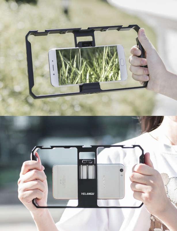 YELANGU  PC06 YLG0909A Vlogging Live Broadcast Smartphone Metal Cage Video Rig Filmmaking Recordi...