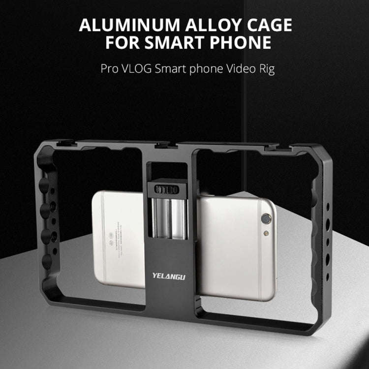 YELANGU  PC06 YLG0909A Vlogging Live Broadcast Smartphone Metal Cage Video Rig Filmmaking Recordi...