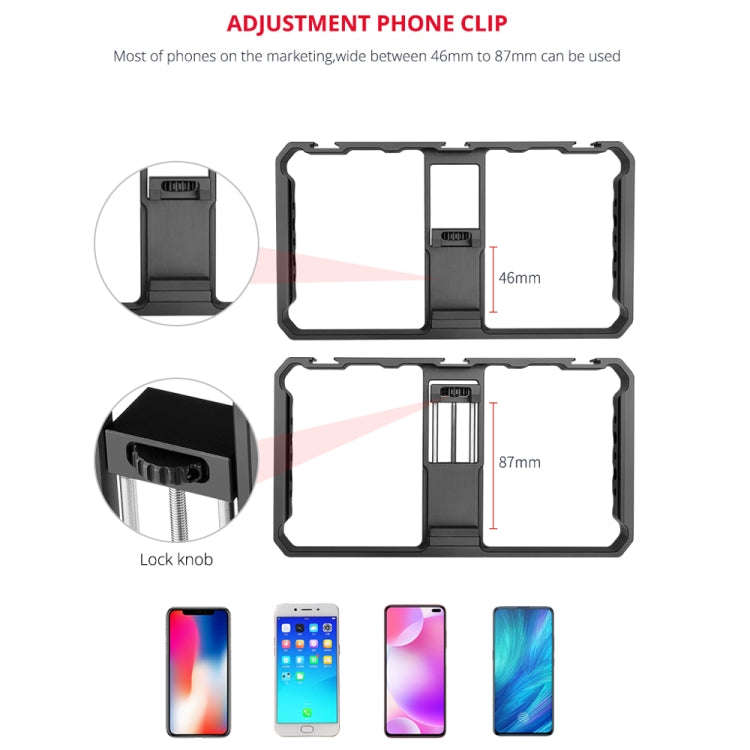 YELANGU  PC06 YLG0909A Vlogging Live Broadcast Smartphone Metal Cage Video Rig Filmmaking Recordi...