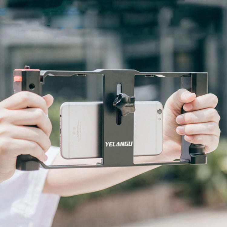 YELANGU PC02A Vlogging Live Broadcast Plastic Cage Video Rig Filmmaking Stabilizer Bracket for iP...