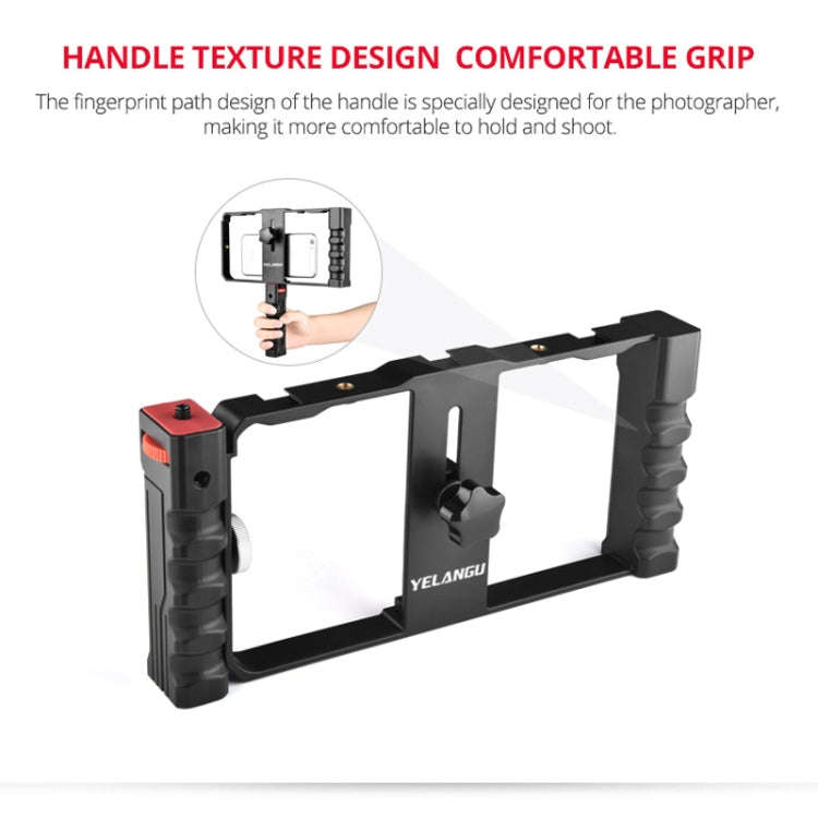 YELANGU PC02A Vlogging Live Broadcast Plastic Cage Video Rig Filmmaking Stabilizer Bracket for iP...