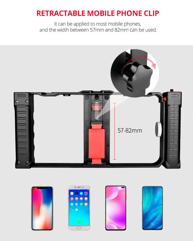 YELANGU PC02A Vlogging Live Broadcast Plastic Cage Video Rig Filmmaking Stabilizer Bracket for iP...