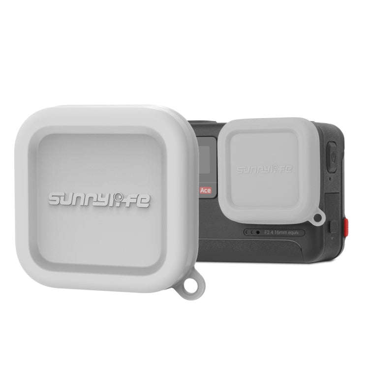 For Insta360 Ace / Ace Pro Sunnylife Silicone Lens Cap Protector Lens Cover (Grey)